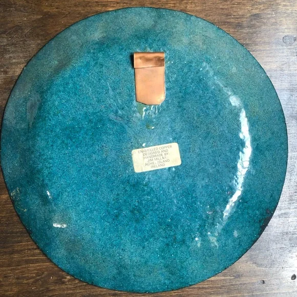 VINTAGE Plate Decorative Enamel Copper from Ireland - Picture 4 of 10